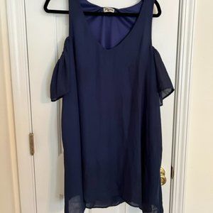 Show Me Your MuMu Navy Dress- Size Large